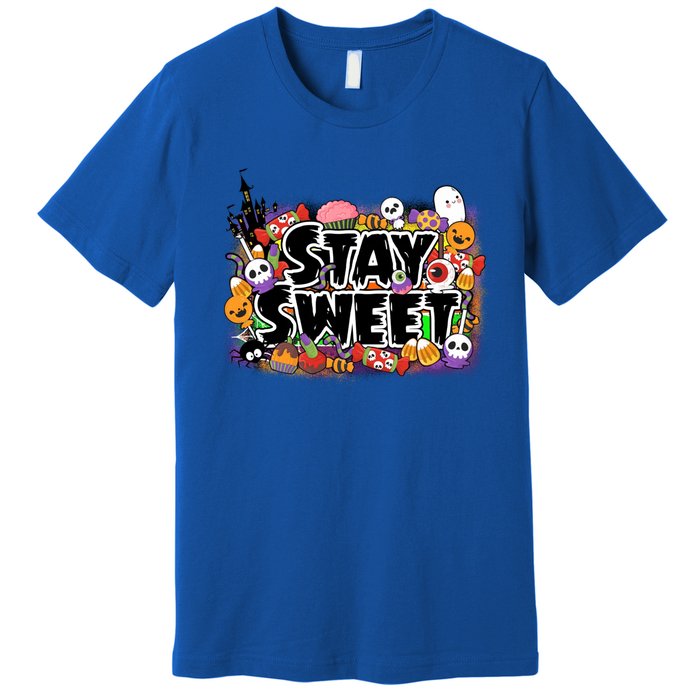 Stay Sweet Funny Halloween Lover Spooky Season Gift Ideas Gift Premium T-Shirt