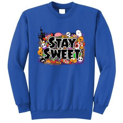 Stay Sweet Funny Halloween Lover Spooky Season Gift Ideas Gift Tall Sweatshirt