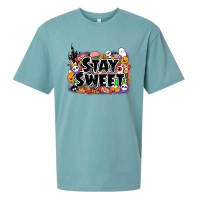 Stay Sweet Funny Halloween Lover Spooky Season Gift Ideas Gift Sueded Cloud Jersey T-Shirt