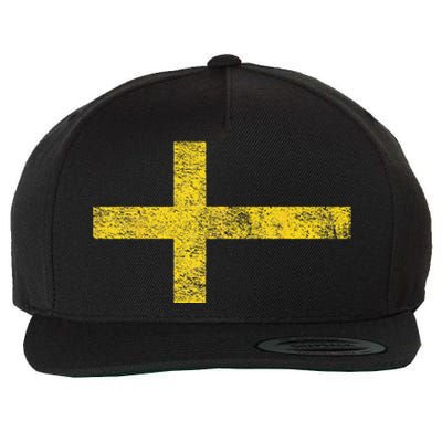 SWEDEN SWEDISH FLAG SVENSKA SVERIGE NORDIC CROSS Wool Snapback Cap