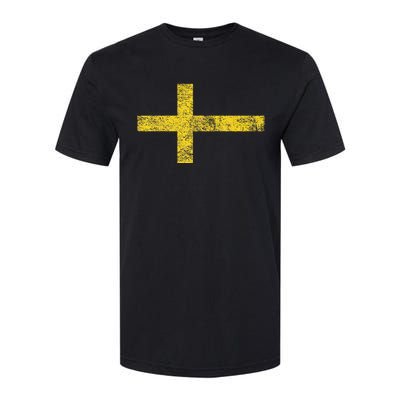 SWEDEN SWEDISH FLAG SVENSKA SVERIGE NORDIC CROSS Softstyle® CVC T-Shirt