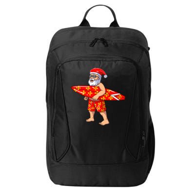 Surfing Santa For Hawaiian Surf Christmas City Backpack