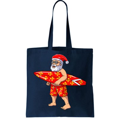 Surfing Santa For Hawaiian Surf Christmas Tote Bag