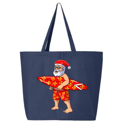 Surfing Santa For Hawaiian Surf Christmas 25L Jumbo Tote