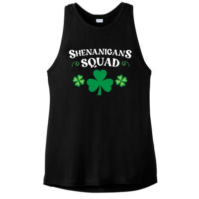 Shenanigans Squad Family Matching St Patricks Day Groups Gift Ladies PosiCharge Tri-Blend Wicking Tank