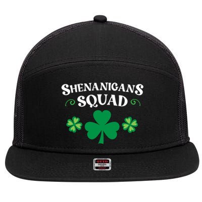 Shenanigans Squad Family Matching St Patricks Day Groups Gift 7 Panel Mesh Trucker Snapback Hat