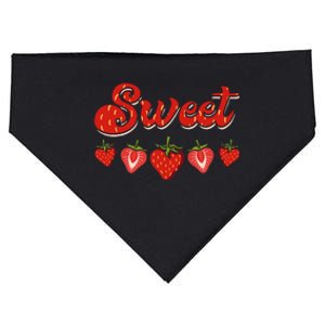 Sweet Strawberries Fruitarian Strawberry Berry Fruit Lover USA-Made Doggie Bandana