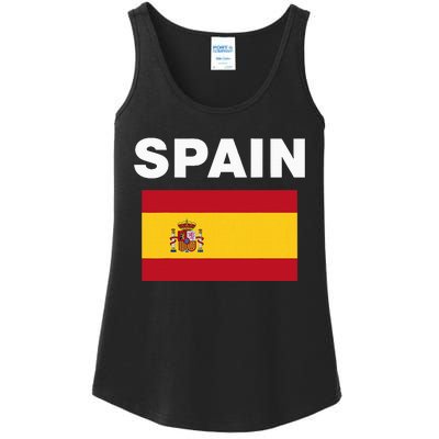 Spain Spanish Flag Heritage Ladies Essential Tank