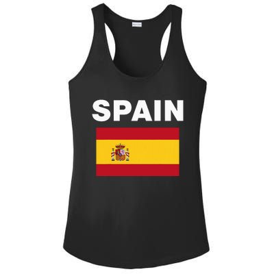 Spain Spanish Flag Heritage Ladies PosiCharge Competitor Racerback Tank