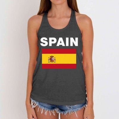 Spain Spanish Flag Heritage Women's Knotted Racerback Tank