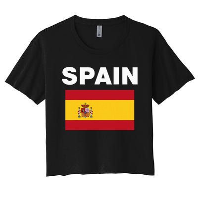 Spain Spanish Flag Heritage Women's Crop Top Tee