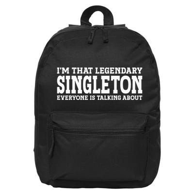 Singleton Surname Funny Team Family Last Name Singleton 16 in Basic Backpack