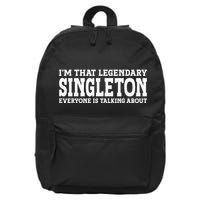 Singleton Surname Funny Team Family Last Name Singleton 16 in Basic Backpack