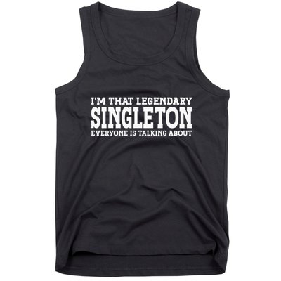 Singleton Surname Funny Team Family Last Name Singleton Tank Top