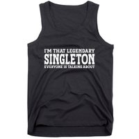 Singleton Surname Funny Team Family Last Name Singleton Tank Top
