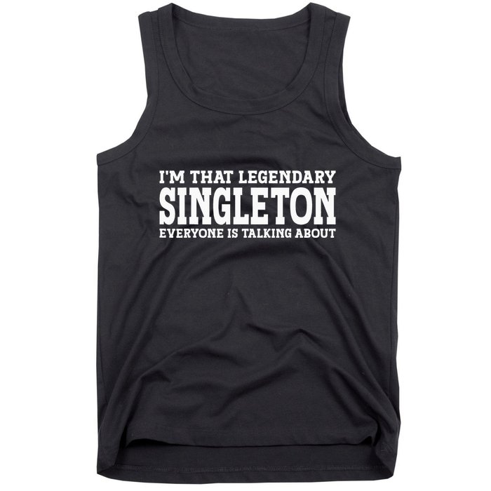 Singleton Surname Funny Team Family Last Name Singleton Tank Top
