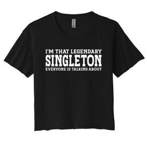 Singleton Surname Funny Team Family Last Name Singleton Women's Crop Top Tee