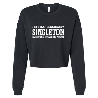Singleton Surname Funny Team Family Last Name Singleton Cropped Pullover Crew