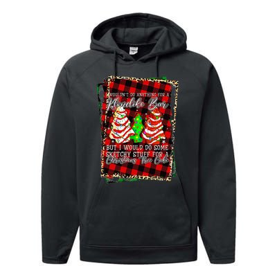 Sketchy Stuff For Some Christmas Tree Cakes Debbie Pajama Performance Fleece Hoodie