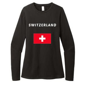 Switzerland Swiss Flag Womens CVC Long Sleeve Shirt