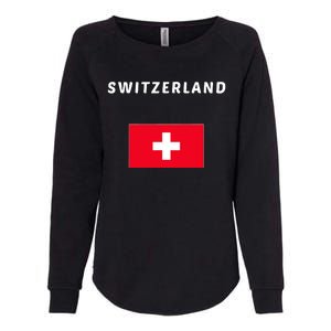 Switzerland Swiss Flag Womens California Wash Sweatshirt