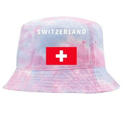 Switzerland Swiss Flag Tie-Dyed Bucket Hat