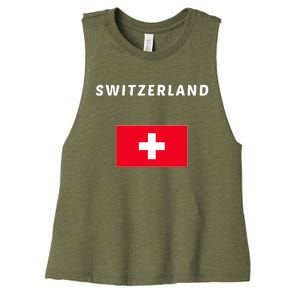 Switzerland Swiss Flag Women's Racerback Cropped Tank