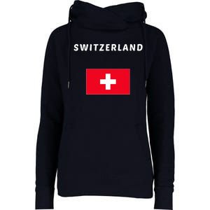 Switzerland Swiss Flag Womens Funnel Neck Pullover Hood