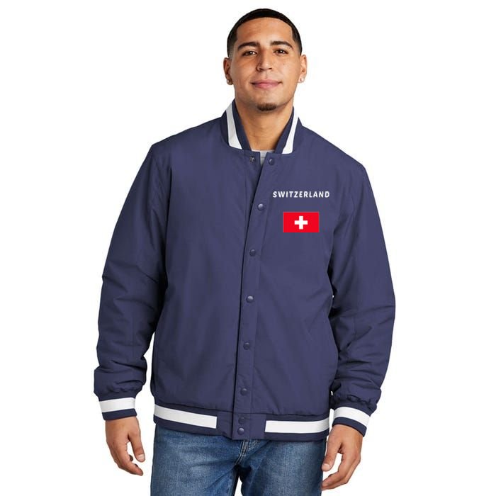 Switzerland Swiss Flag Insulated Varsity Jacket