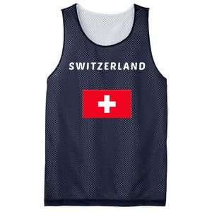 Switzerland Swiss Flag Mesh Reversible Basketball Jersey Tank