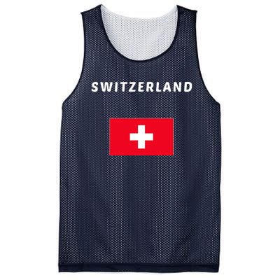 Switzerland Swiss Flag Mesh Reversible Basketball Jersey Tank