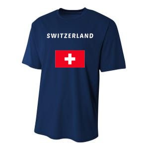 Switzerland Swiss Flag Performance Sprint T-Shirt