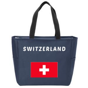 Switzerland Swiss Flag Zip Tote Bag