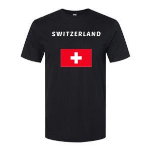 Switzerland Swiss Flag Softstyle CVC T-Shirt