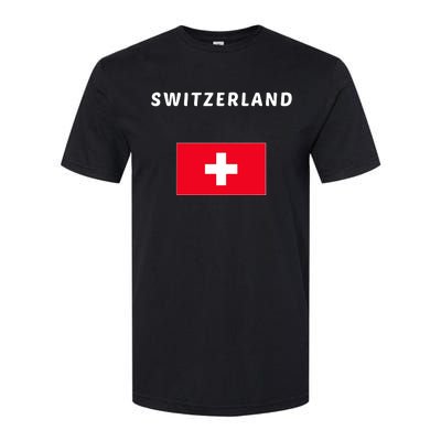 Switzerland Swiss Flag Softstyle CVC T-Shirt