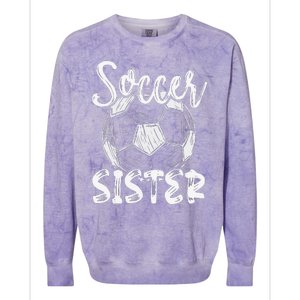 Soccer Sister  Family Matching Team Player Soccer Ball Colorblast Crewneck Sweatshirt