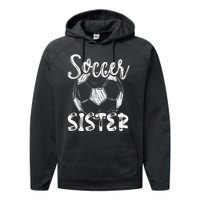 Soccer Sister  Family Matching Team Player Soccer Ball Performance Fleece Hoodie