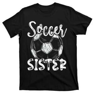 Soccer Sister  Family Matching Team Player Soccer Ball T-Shirt