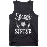 Soccer Sister  Family Matching Team Player Soccer Ball Tank Top