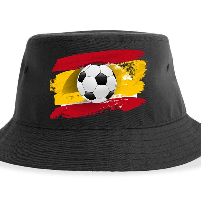 Spain Soccer Flag Sustainable Bucket Hat