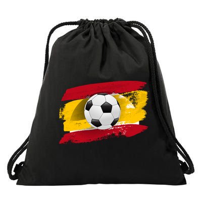 Spain Soccer Flag Drawstring Bag