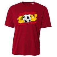 Spain Soccer Flag Cooling Performance Crew T-Shirt