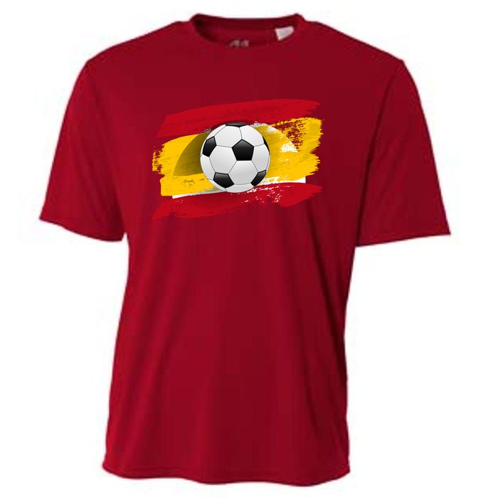 Spain Soccer Flag Cooling Performance Crew T-Shirt