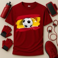 Spain Soccer Flag Cooling Performance Crew T-Shirt