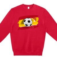 Spain Soccer Flag Premium Crewneck Sweatshirt