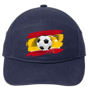 Spain Soccer Flag 7-Panel Snapback Hat