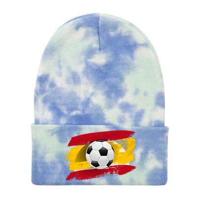 Spain Soccer Flag Tie Dye 12in Knit Beanie