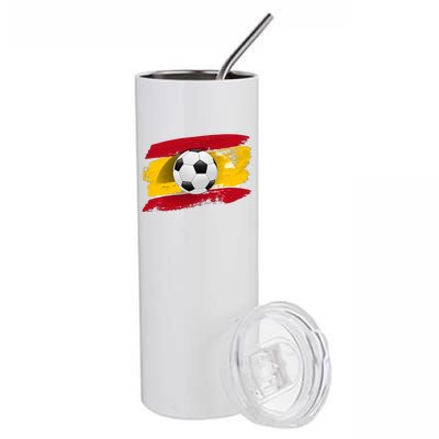 Spain Soccer Flag Stainless Steel Tumbler