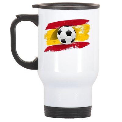 Spain Soccer Flag Stainless Steel Travel Mug