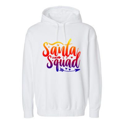 Santa Squad Funny Gift Funny Cool Gift Garment-Dyed Fleece Hoodie